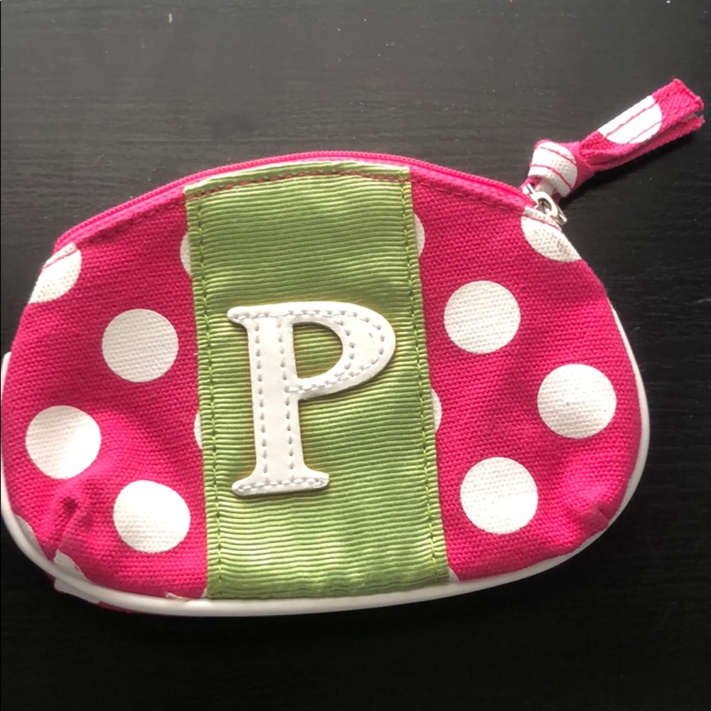 P monogram Coin Purse